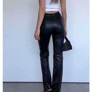Not Again PU Leather Pants Black WhiteFox Boutique NWOT